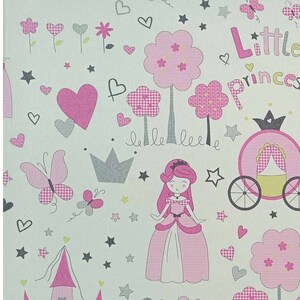 Little Princes - Carriage - Crown  Fabric , 280cm width (Canvas). Fabrics per Meters. Custom sewing Tablecloths, Curtains, Pillows