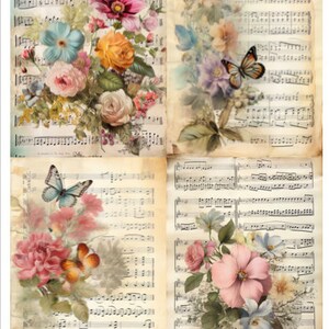 A4 - A3 papel de arroz para decoupage Papeles de arroz únicos música papel de arroz decoración infantil Baby Boy Girl arte de pared Bebé animal