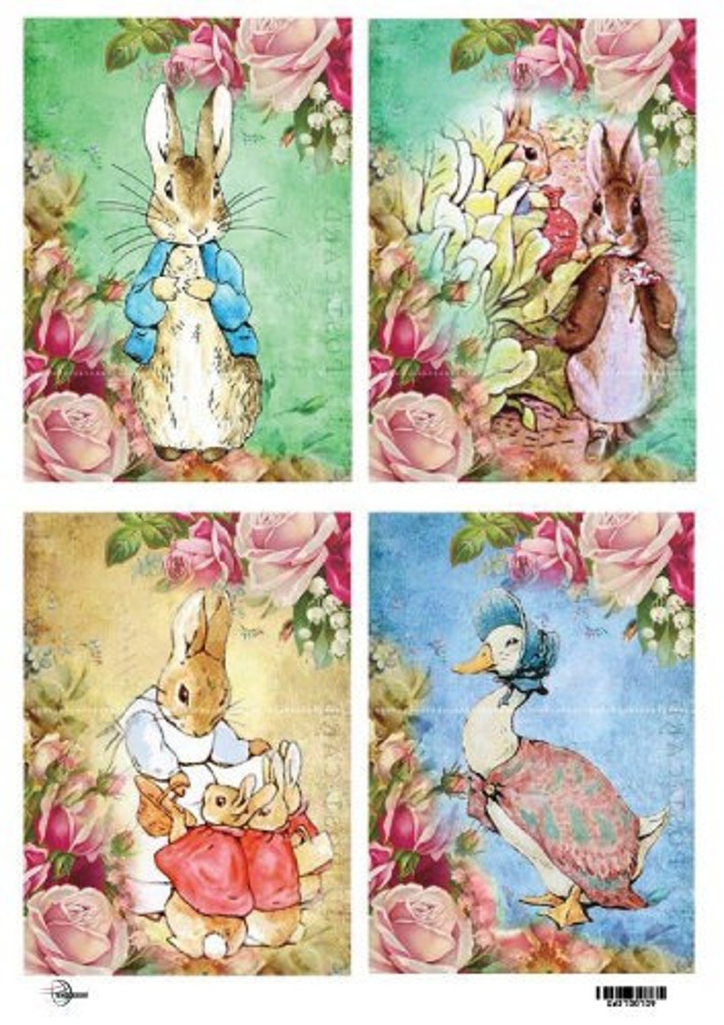 A3 Rice Paper for Decoupage Easter Theme Mixed Media Diy Easter Candles