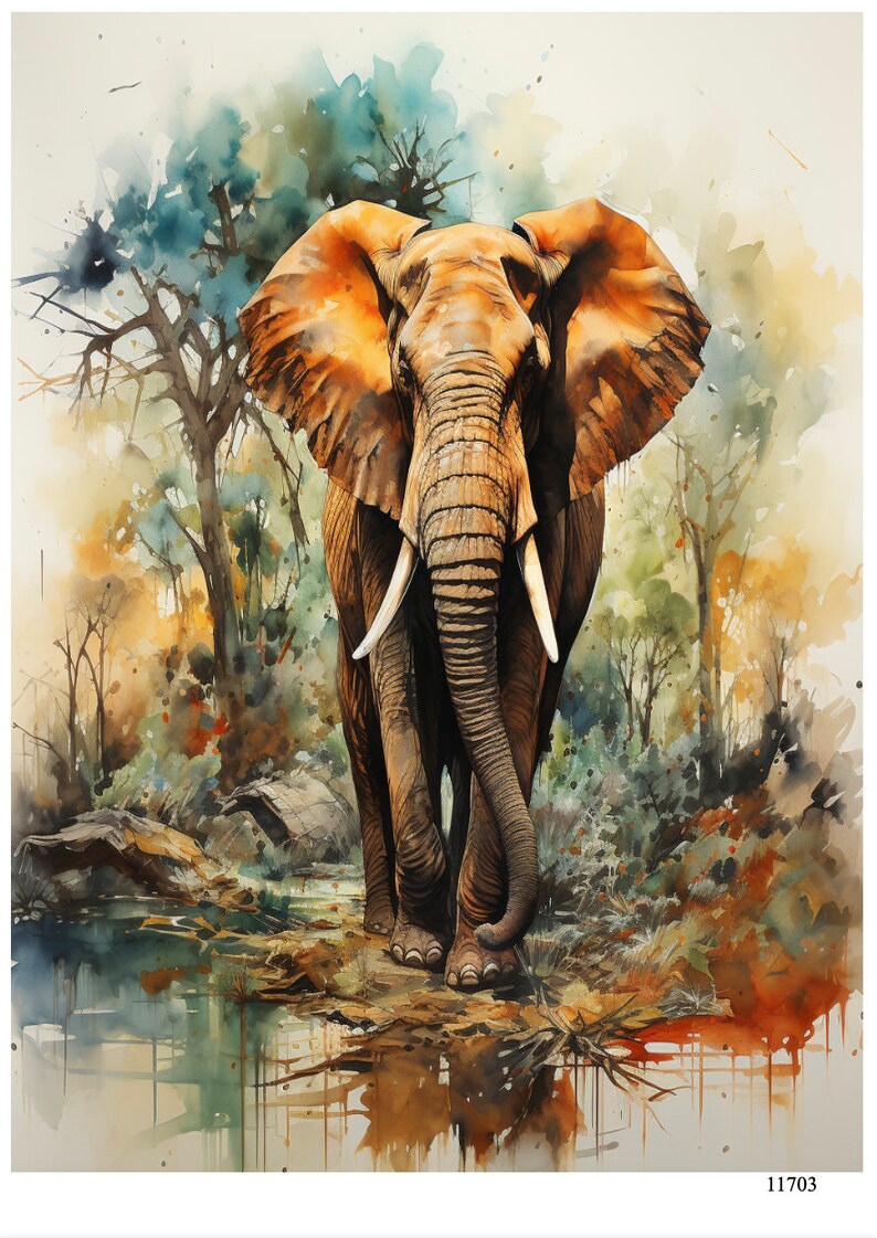 A4 A3 Rice Paper for Decoupage Unique Rice Papers Lion Boho Nursery ...