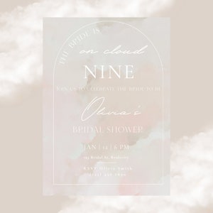 Our Bride is on Cloud Nine l Bridal Shower Invite