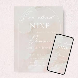 Our Bride is on Cloud Nine l Bridal Shower Invite