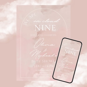 Cloud Nine Baby Shower Invitation (Digital File)