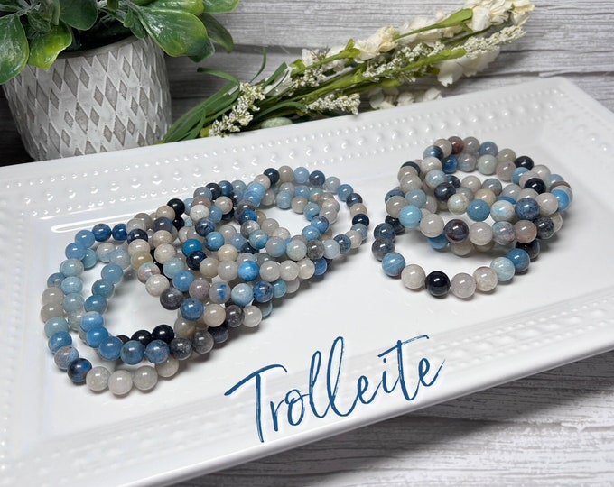 Trolleite Bracelet, Trolleite Crystal Bracelet, 8mm Trolleite, 10mm Trolleite