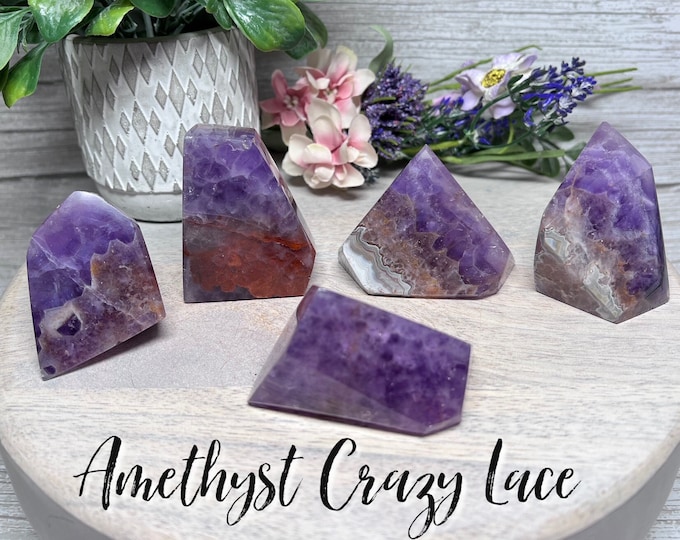Amethyst Crazy Lace Freeform, Amethyst and Crazy Lace, Amethyst Freeform, Purple Crystal