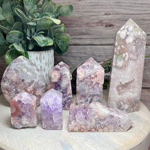 Druzy Pink Amethyst Flower Agate, Pink Amethyst Flower Agate, Pink Flower Agate with Druzy Amethyst, Sakura, Amethyst Druzy