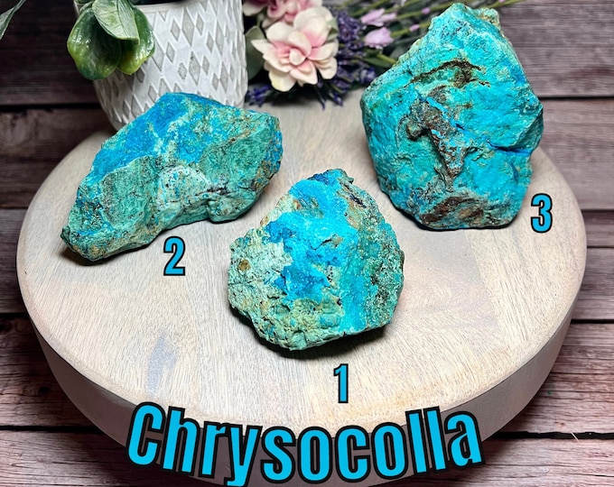 Chrysocolla Raw Specimen, Chrysocolla, Blue Green Crystal, Crystal Specimen, Beautiful Blues and Greens