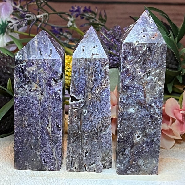 Sphalerite Tower, Purple Sphalerite, Druzy Sphalerite