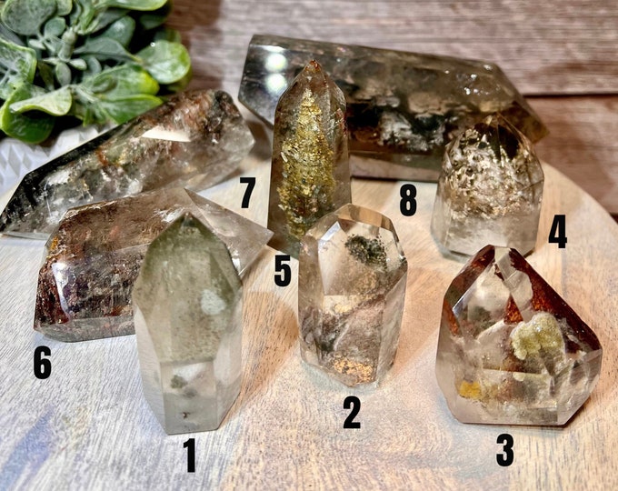 Garden Quartz Tower, Garden Quartz Freeform, Thousand Layer, Lodolite, Garden Quartz, Inclusion Quartz (13)