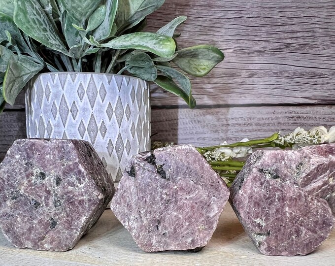 Raw Ruby with Green Mica, Ruby, Green Mica Inclusions, UV Reactive
