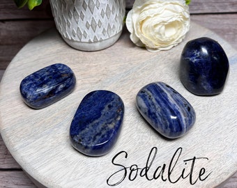 Sodalite Freeform, Sodalite Soap Shape Carving, Sodalite Palm Stone, The Stone of Awakening