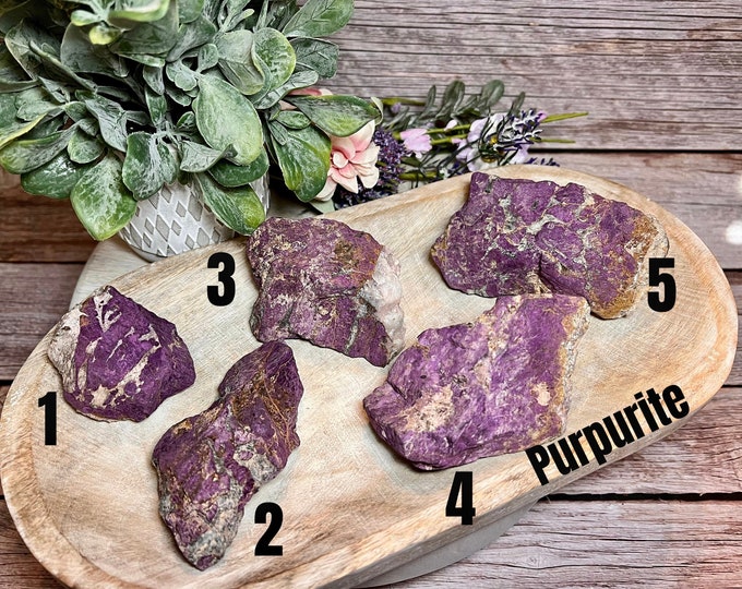 Purpurite, Purpurite Raw, Purpurite Freeform, Purple Flashy Crystal, The Stone of Psychic Protection