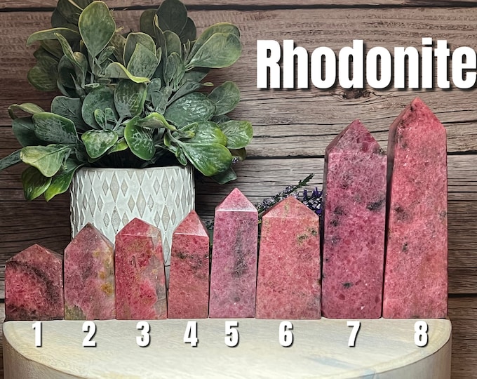 Rhodonite Tower, Gem Rhodonite Tower, Stone of Passion