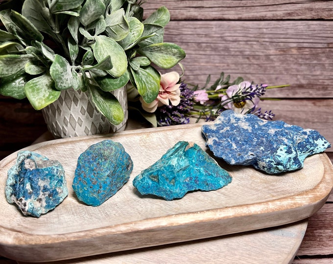 Chrysocolla Raw Specimen, Azurite, Chrysocolla, Raw Crystal Specimen