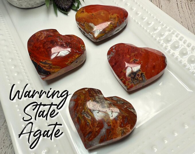 Warring States Agate Heart, Warring State Agate, Fighting Agate, Crystal Heart Carving - You Choose!