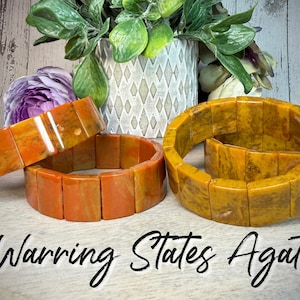 Warring States Agate Bracelet, Fighting Agate Bracelet, Soft Bangle Crystal Bracelet