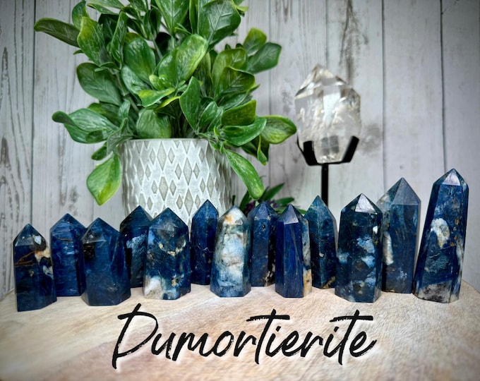 Dumortierite Tower, Dumortierite Point, Dumortierite Quartz, Small Towers