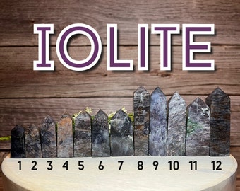 Iolite Tower, Iolite Point, Cordierite, Flashy Iolite, Sparkly Iolite, Healing Crystal