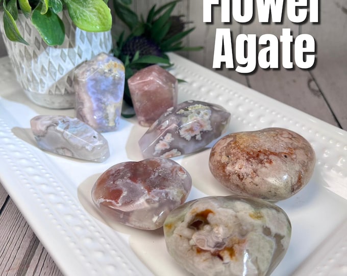 Flower Agate Freeform Carving, Flower Agate Heart, Pink Flower Agate, Freeform Carving, Cherry Blossom Agate, Sakura