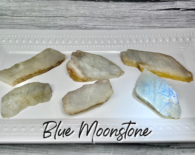 Blue Moonstone Slab, Small Moonstone Slab, Mini Moonstone Slab, Flashy Blue Moonstone