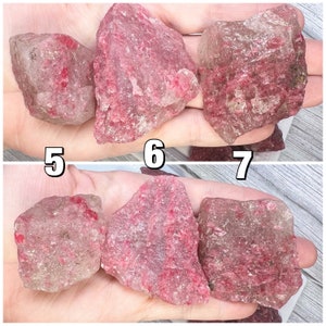 Cherry Rhodonite Raw Stone, Ice Red Rhodonite Raw Stone, Rhodonite ...