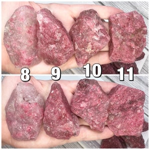 Cherry Rhodonite Raw Stone, Ice Red Rhodonite Raw Stone, Rhodonite ...