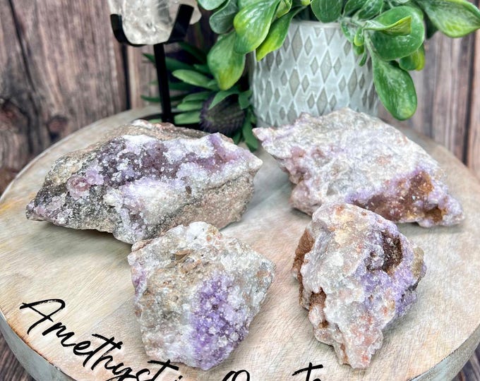 Druzy Amethyst in Quartz, Druzy Raw Amethyst Quartz, Amethyst Stone/Rock
