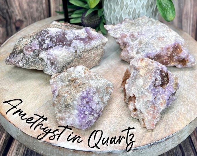 Druzy Amethyst in Quartz, Druzy Raw Amethyst Quartz, Amethyst Stone/Rock