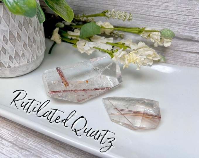 Rutilated Quartz, Quartz with Rutile, Crystal Freeform, Inclusion Quartz Freeform