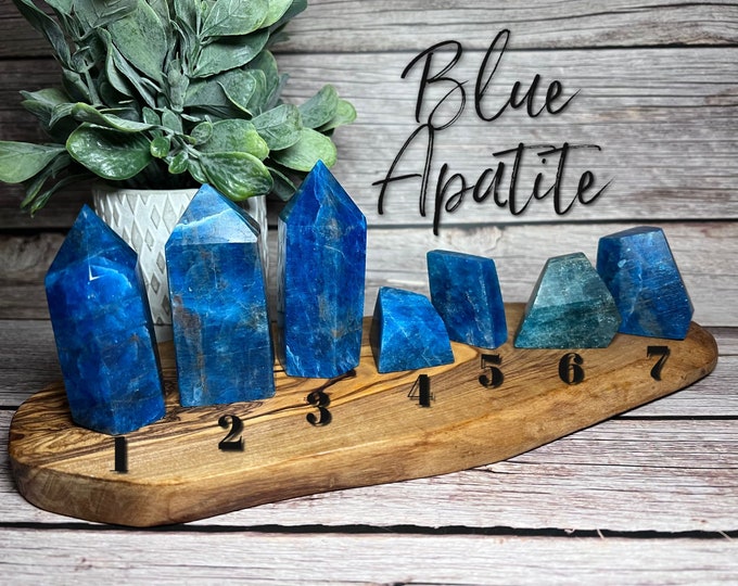 Blue Apatite Tower, Blue Apatite Point, Blue Apatite Freeform- You Choose!