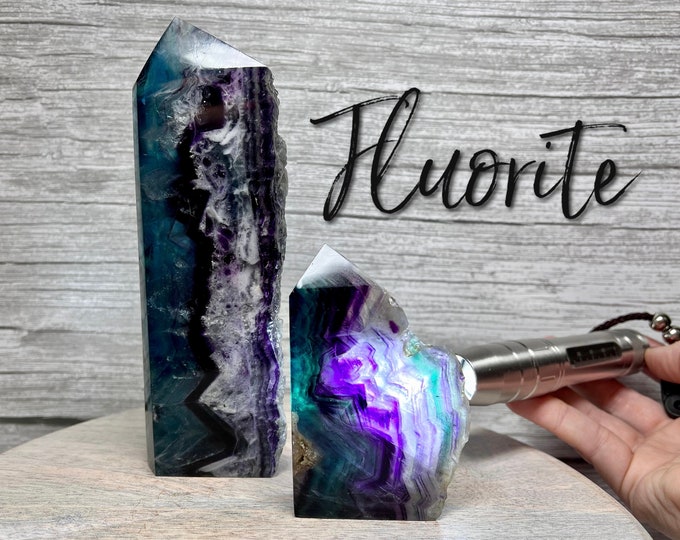 Rainbow Fluorite Slab Tower, Fluorite Tower Slab, Fluorite Crystal Carving