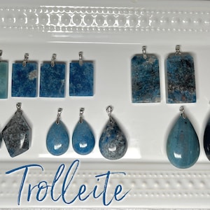Blue Trolleite Pendant with s925 Clasp, Trolleite Crystal, Trolleite Pendant, Guardian and Protective Crystal