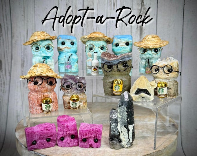 Adopt-A-Rock!  Adorable Crystal Pet, Crystal Companion, Crystal Buddy, Crystal Hedgehog, Emotional Support Desk Pet (7)