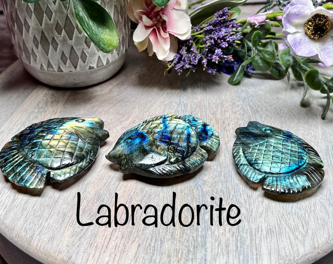 Labradorite Fish Carving, Fish Carving, Crystal Fish Carving, Polished Carving, Flashy Labradorite