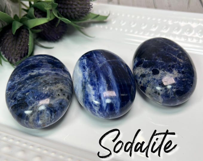 Sodalite Palm Stone, Sodalite Crystal, The Stone of Awakening