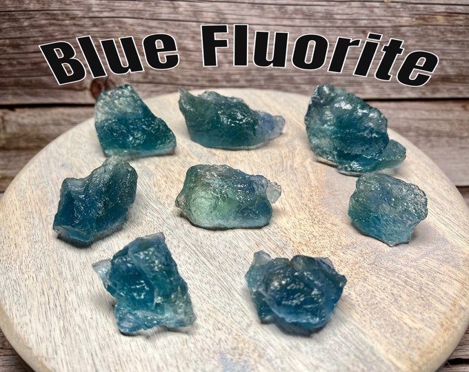 Clear Blue Fluorite, Raw Blue Green Fluorite, Fluorite Freeform