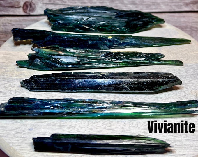 Vivianite Shard, Clear Vivianite Crystal, Green Blue Vivianite Crystal, Raw Specimen - You Choose!