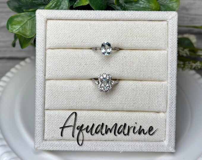 Beautiful Aquamarine Ring, Aquamarine Gemstone Ring, 925 Silver Adjustable Band, Protective - Communication - Calming