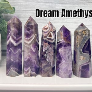 Dream Amethyst Tower, Dream Amethyst Point, Dream Amethyst Crystal, Chevron Amethyst