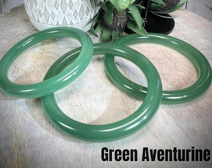 Green Aventurine Bangle, Green Aventurine Crystal Bangle Bracelet, Green Crystal Bangle Bracelet (2)
