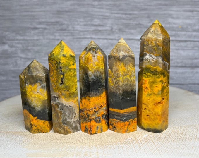 Yellow and Black Jasper Tower, Yellow Black Jasper Tower, Jasper Carving