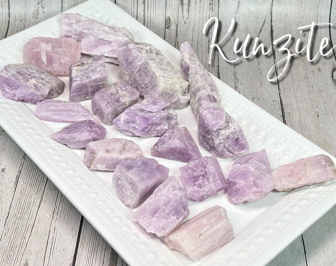 Kunzite Raw Stone, Purple Kunzite Rough Stone, Unpolished Kunzite, Stone of Emotion