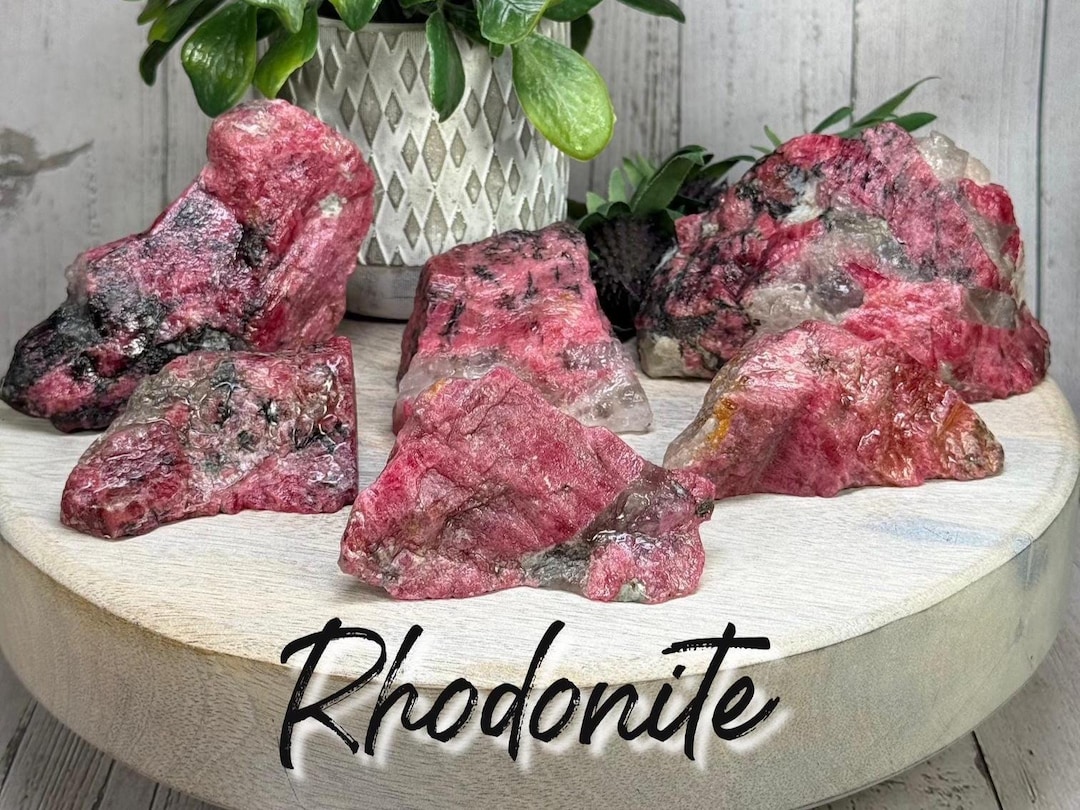 Rhodonite, Red Rhodonite Raw Stone, Rhodonite Rough Stone, Rhodonite ...