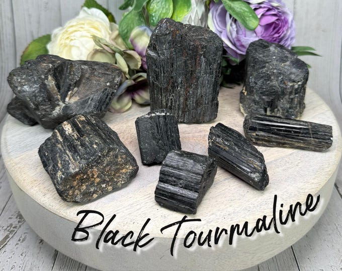 Black Tourmaline, Black Tourmaline Raw Stone, Black Tourmaline Crystal, Black Tourmaline Specimen (#3)