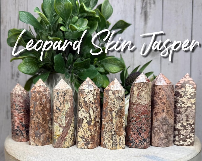 Leopard Skin Jasper Tower, Leopard Skin Jasper, Leopard Jasper Tower, Jasper Tower, Jaguar Stone