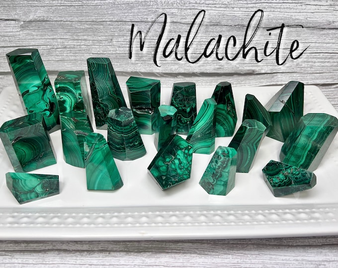 Malachite Freeform, Genuine Malachite, Green Crystal Freeform - The Stone of Balance, Abundance, Manifestation and Intention
