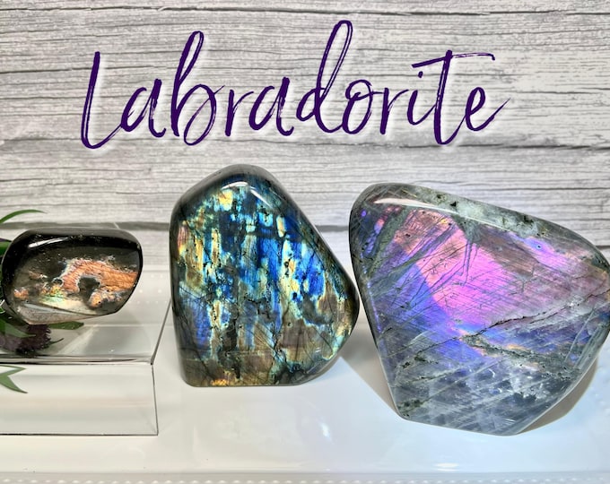 Labradorite Freeform, Pink Purple Flash Labradorite, Rainbow Flash Labradorite, The Stone of Transformation and Change (LLL#2)