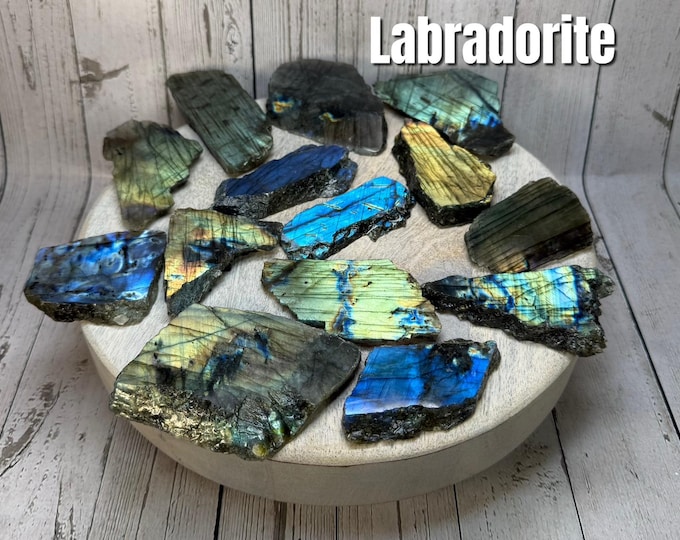 Labradorite Slab, Labradorite Slice, Flashy Labradorite, Small Crystal Slab, Stone of Transformation