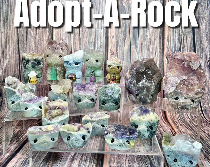 Adopt-A-Rock!  Adorable Crystal Pet, Crystal Companion, Crystal Buddy, Crystal Hedgehog, Emotional Support Desk Pet (3)