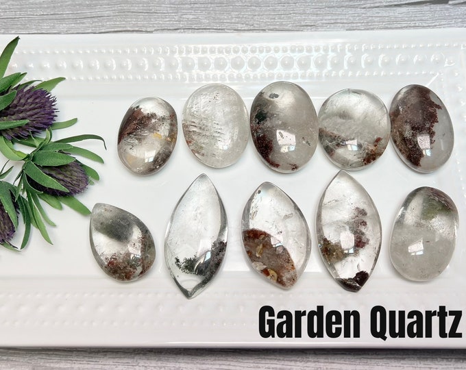 Garden Quartz Palm Stones, Lodolite Palm Stones, Garden Quartz Palms, Inclusion Quartz (1)